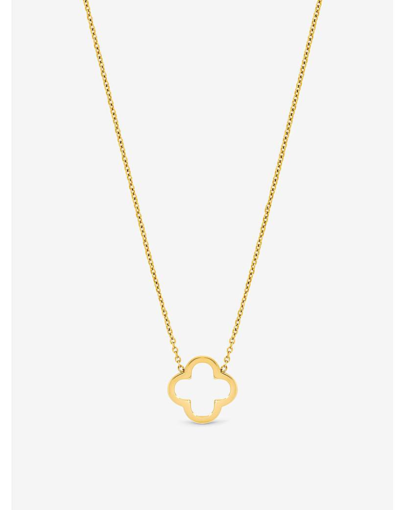 New In - Waterproof Gold Plated Clover Pendant