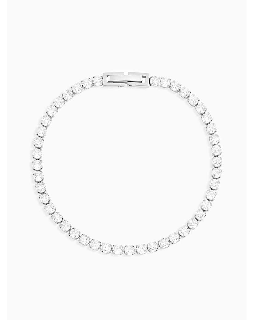 New In - Waterproof Silver Plated Tennis Bracelet