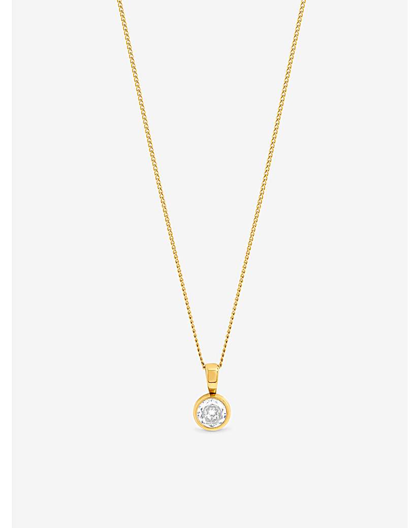 New In - Waterproof Gold Plated Crystal Pendant