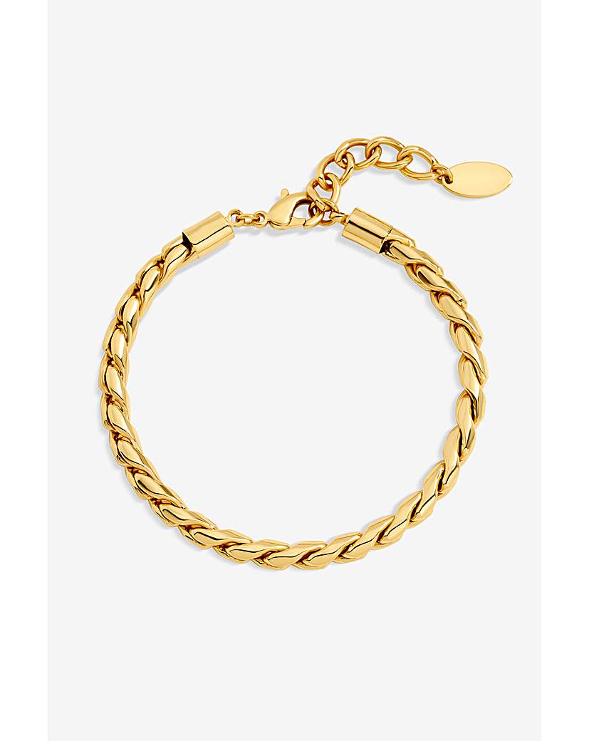 New In - Gold Plated Twist Chain Bracelet