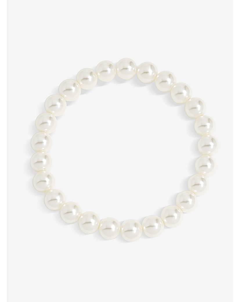 New In - Single Row Pearl Stretch Bracelet