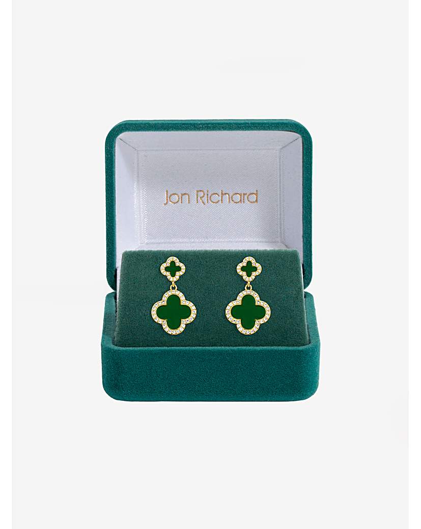 New In - Gold Plated Clover Earrings - Gift Box