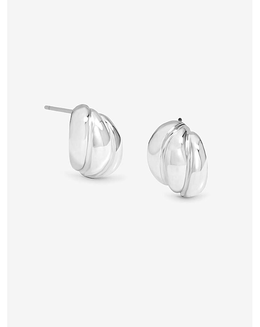 New In - Silver Plated Mini Ribbed Studs