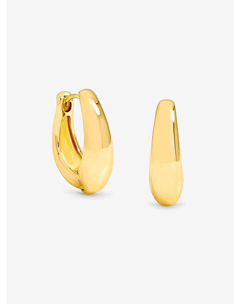 New In - Gold Plated Polished Hoops