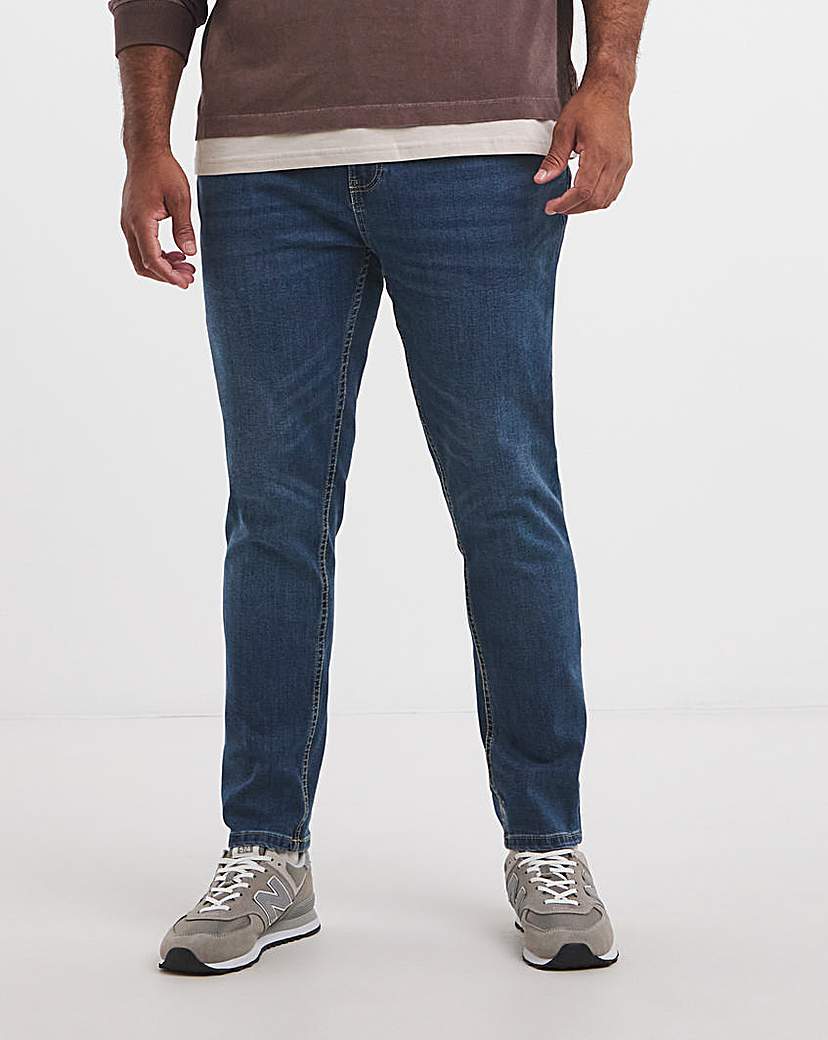 Skinny Fit Stretch Jeans Mid Wash