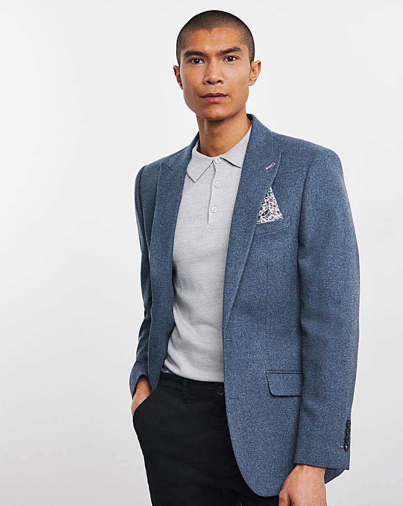 Light Blue Donegal Reg Fit Suit Jacket