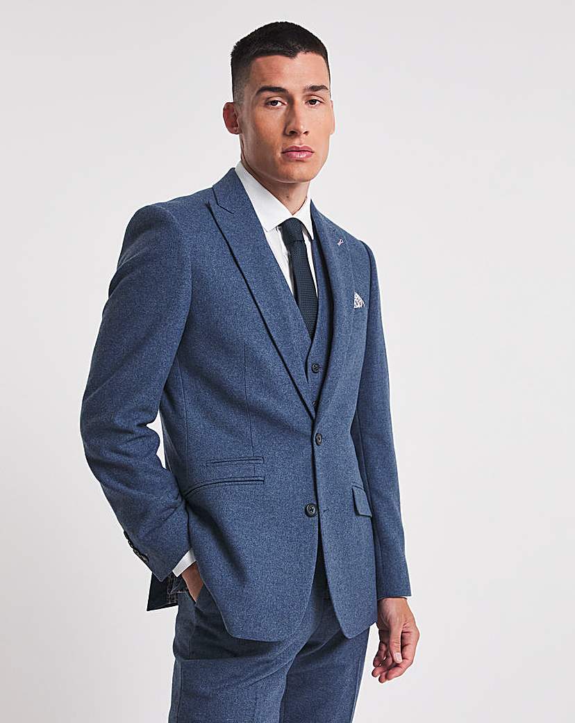 Image of Light Blue Donegal Reg Fit Suit Jacket
