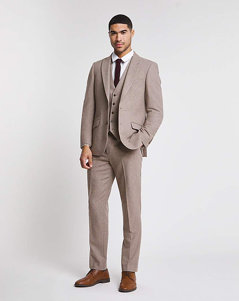 Oatmeal Donegal Reg Fit Suit Trouser