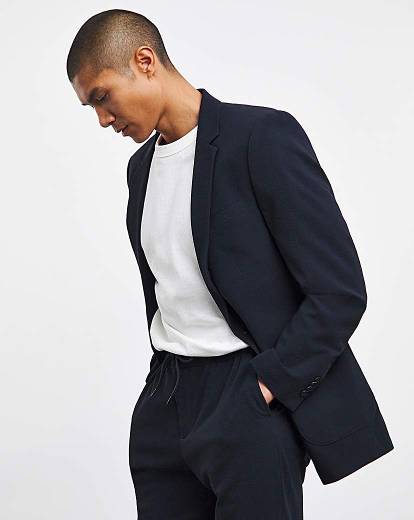 Navy Patch Pocket Reg Fit Suit Jacket