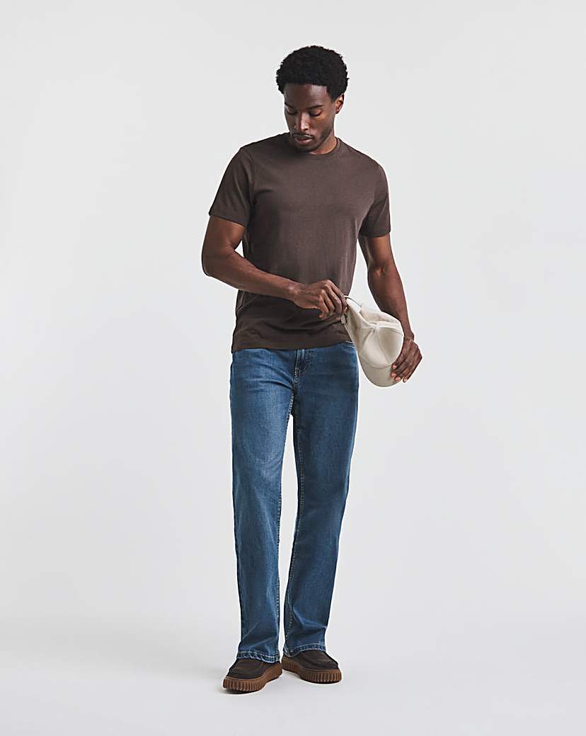 Union Loose Fit Stretch Jeans Mid Wash