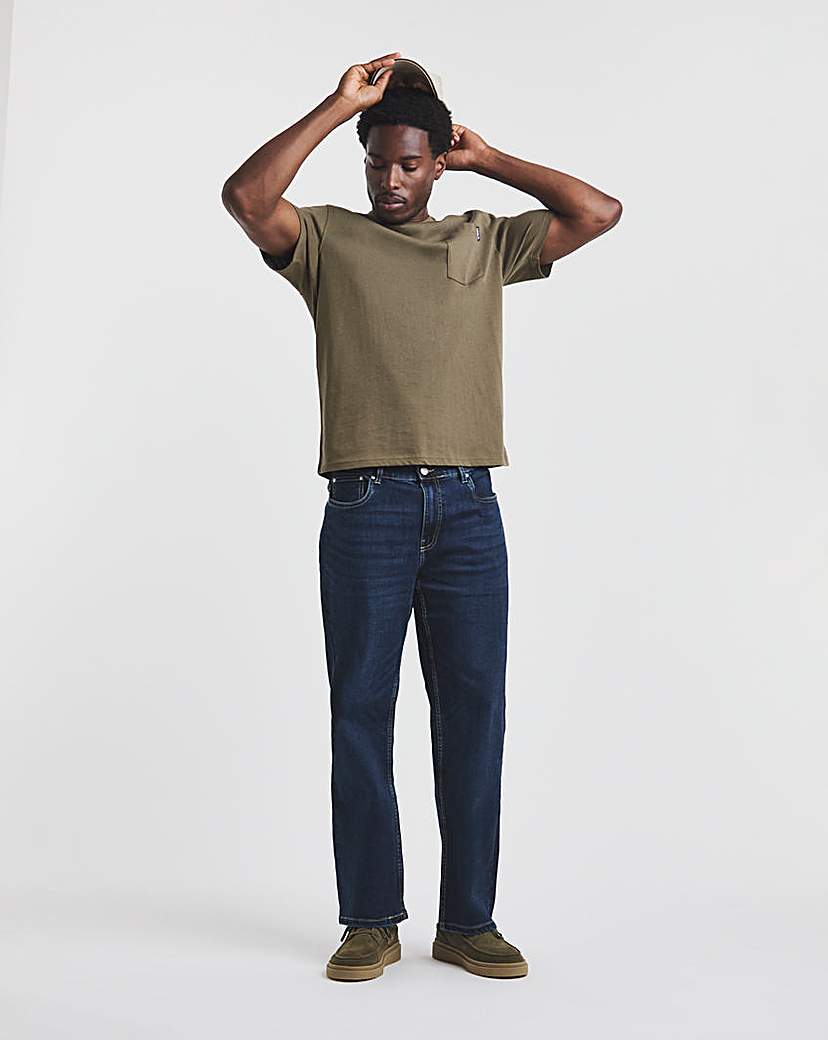 Loose Fit Stretch Jeans Darkwash