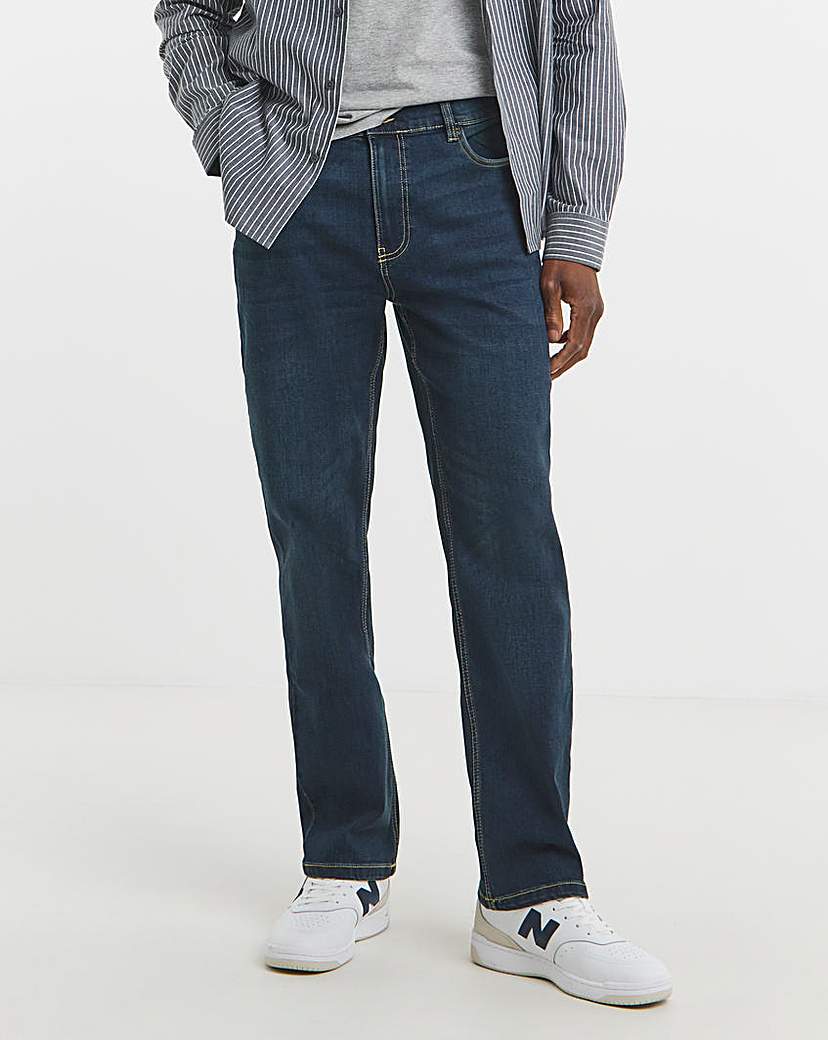 Straight Fit Stretch Jeans Dark Tint