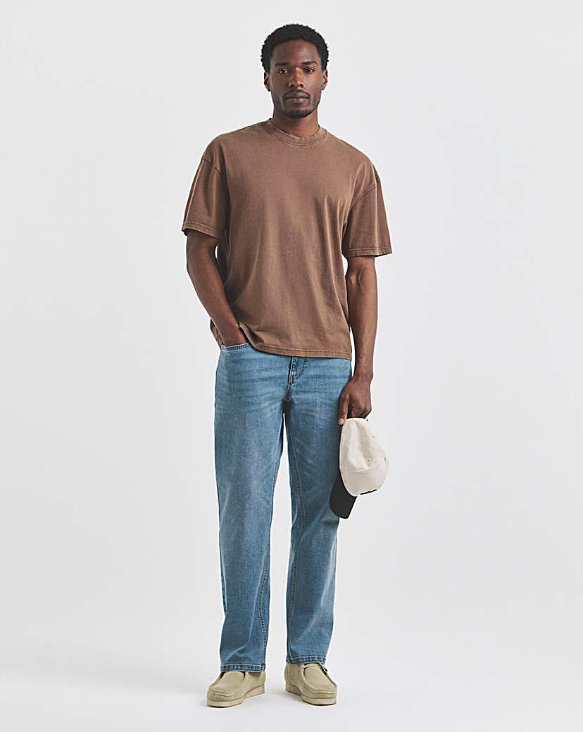 Straight Fit Stretch Jeans Light wash