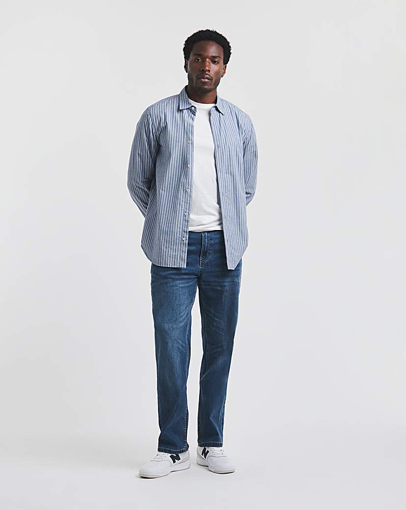 Union Straight Stretch Jeans Mid Wash