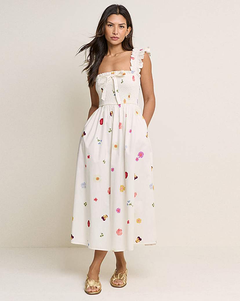 Nobody's Child - Women's Midi Dress - White - Size 10