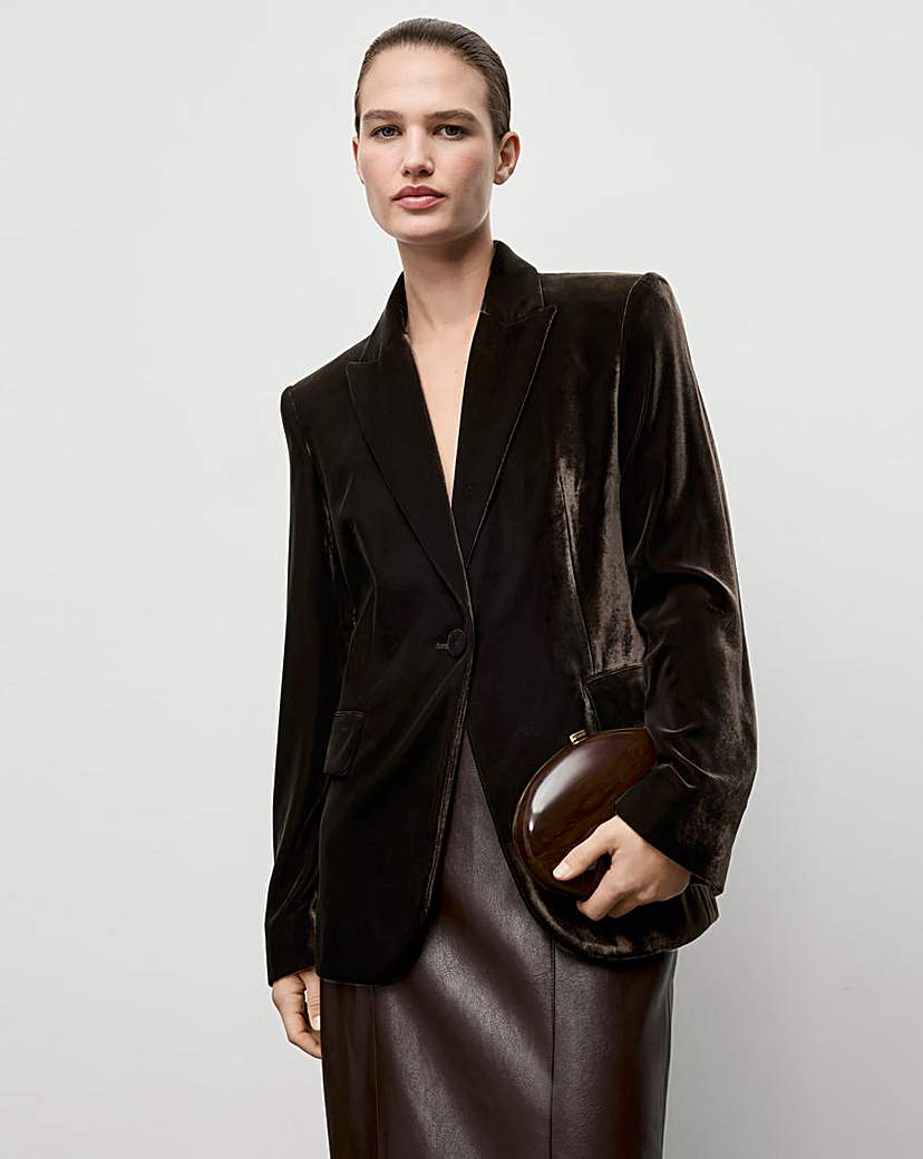 Mango Dark Brown Brown Jacket - 1XL
