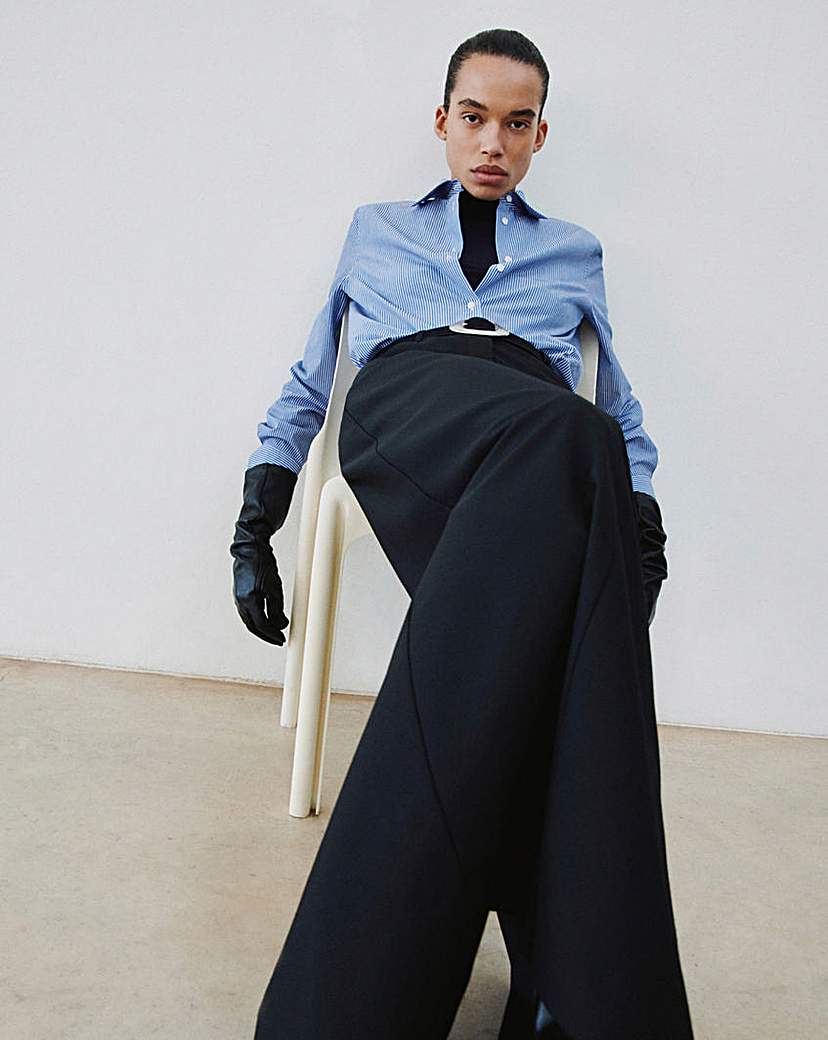 Mango Stripe Shirt Blue Mango Size 8