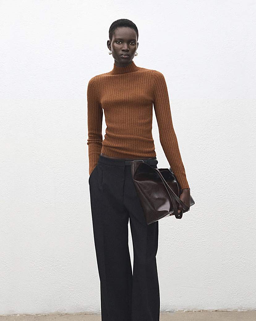 Mango Brown Knit Sweater - Medium
