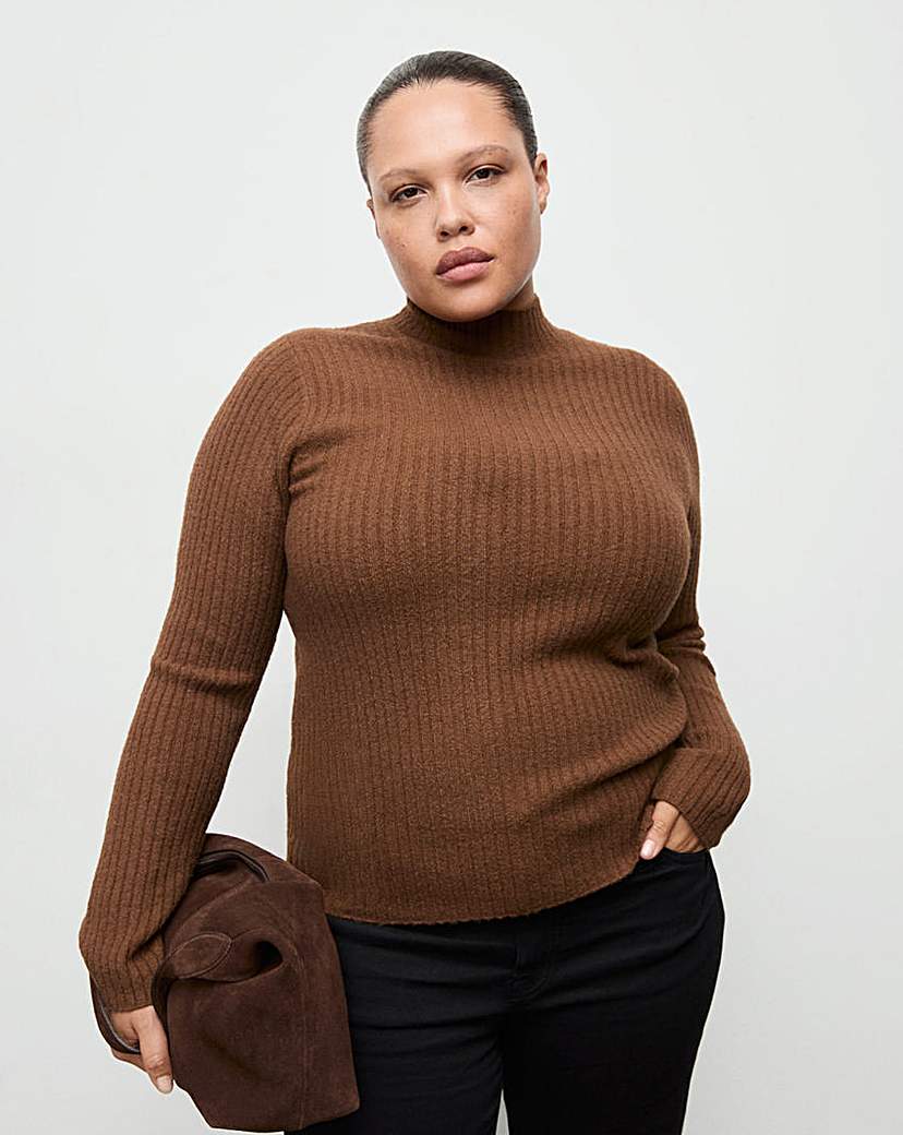 Mango Women's Brown Knit Sweater Medium