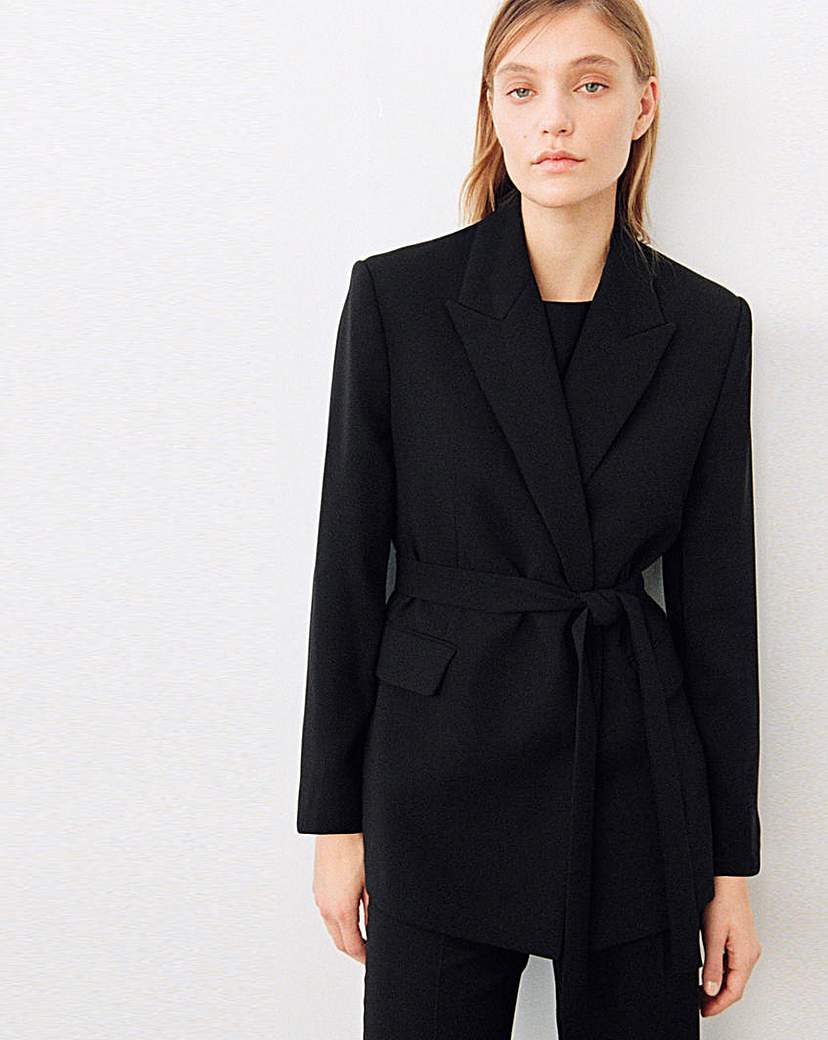 Mango Fitted Blazer With Belt