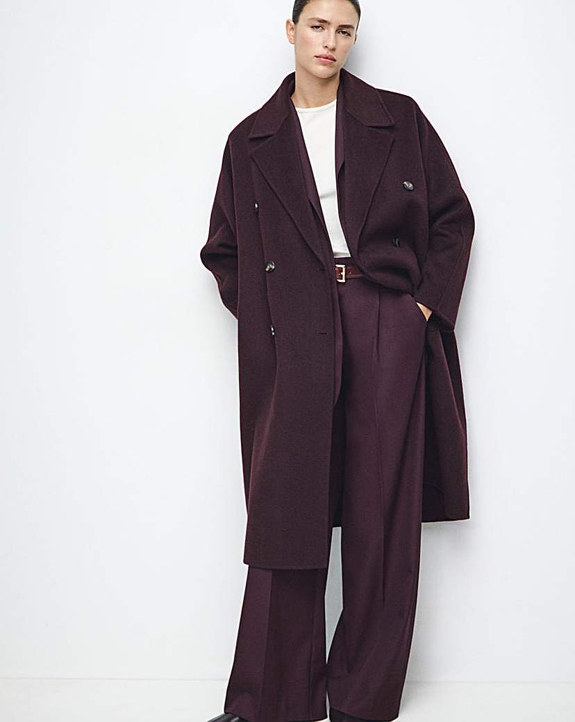 Mango Wool Mix Double Breasted Coat