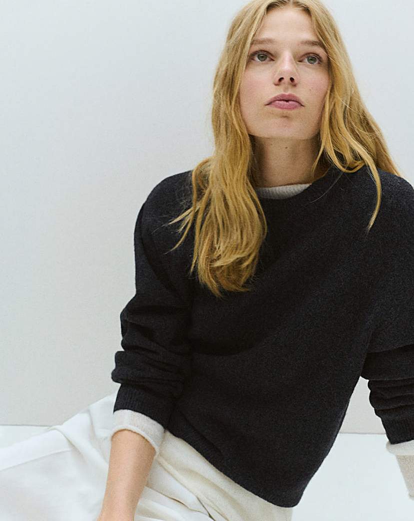 Mango Charcoal Knit Sweater - 3XL