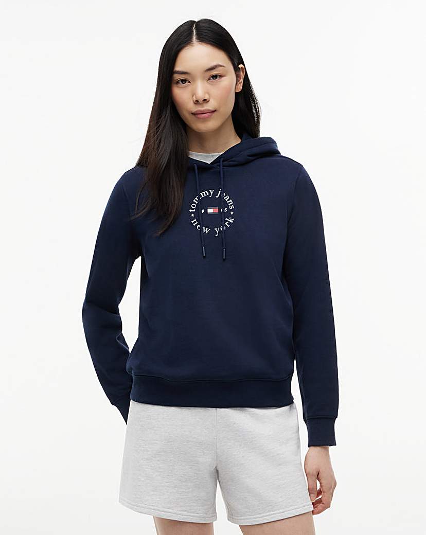Tommy Jeans Navy Logo Hoodie - Small