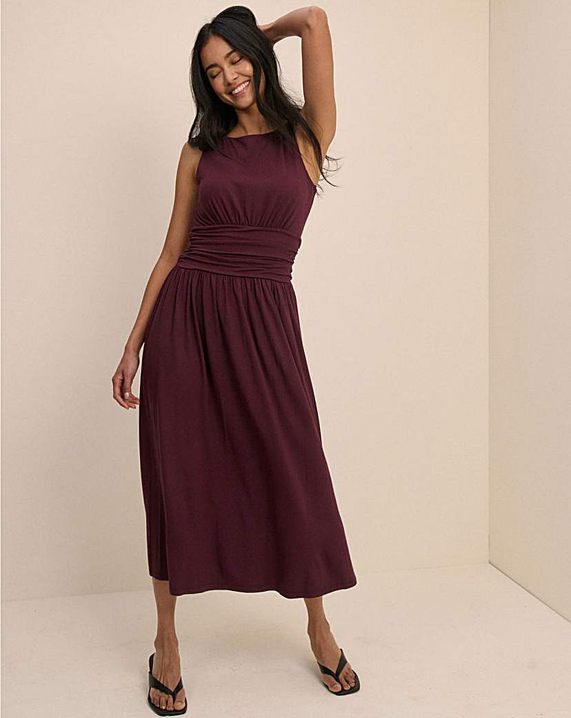 NOBODYS CHILD AYLA MIDI JERSEY DRESS Purple - Nobody's Child - Size10