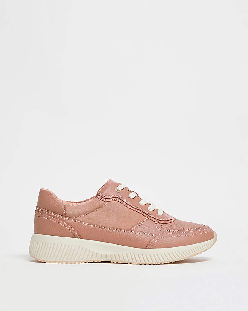 Leather Lace Trainer E Fit