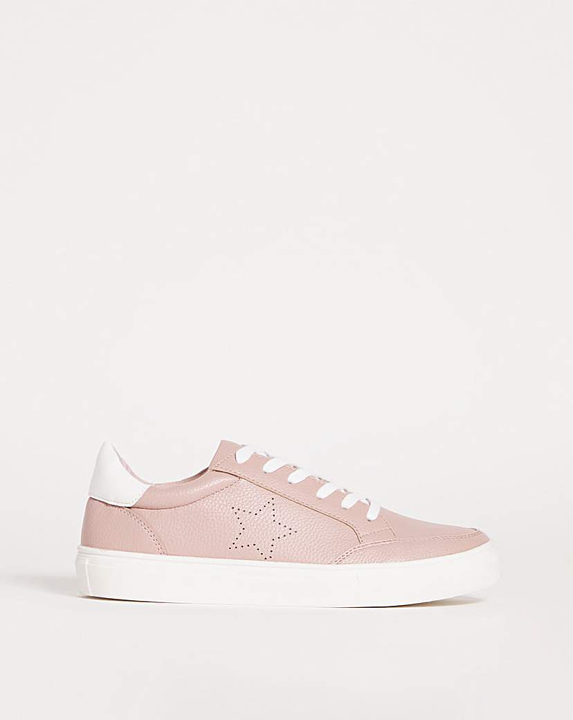 Lace Trainer with Star Detail E Fit