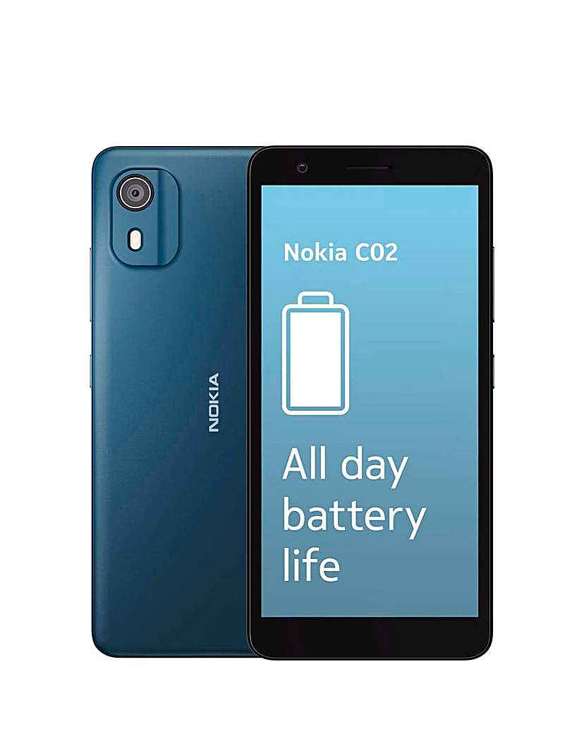 Nokia C02 2GB 32GB Dual Sim - Cyan