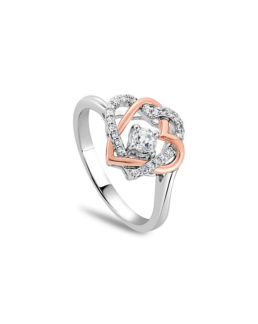 Forever Yours Sterling Silver Heart Ring