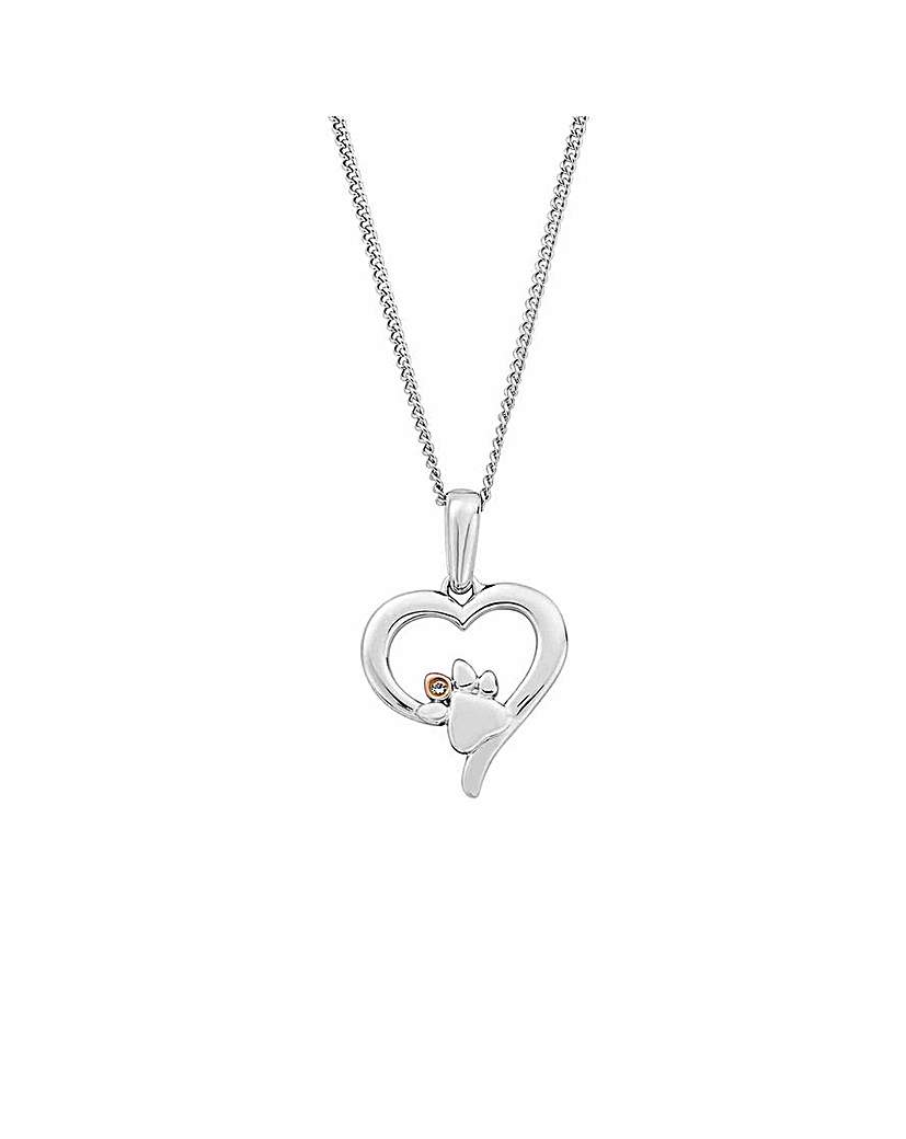 Paw Print Heart Pendant