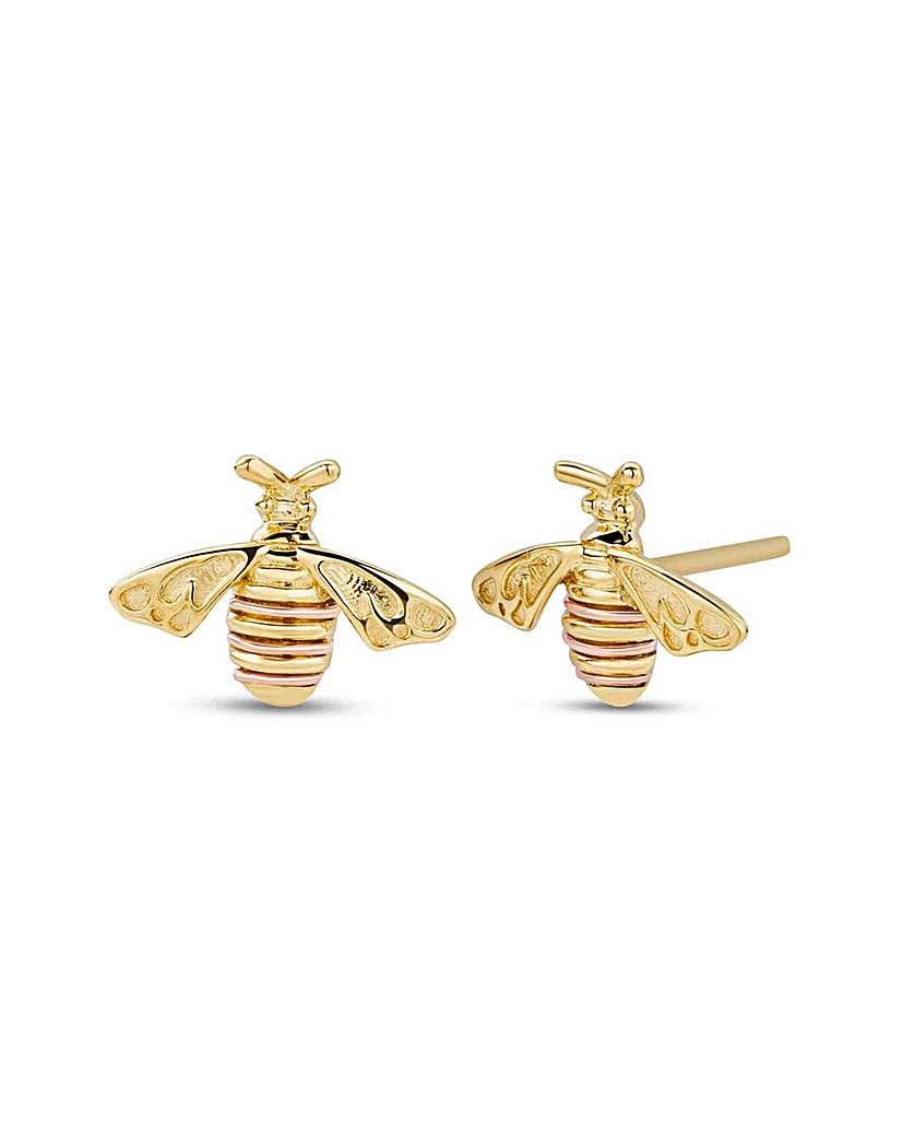 Honey Bee Gold Stud Earrings