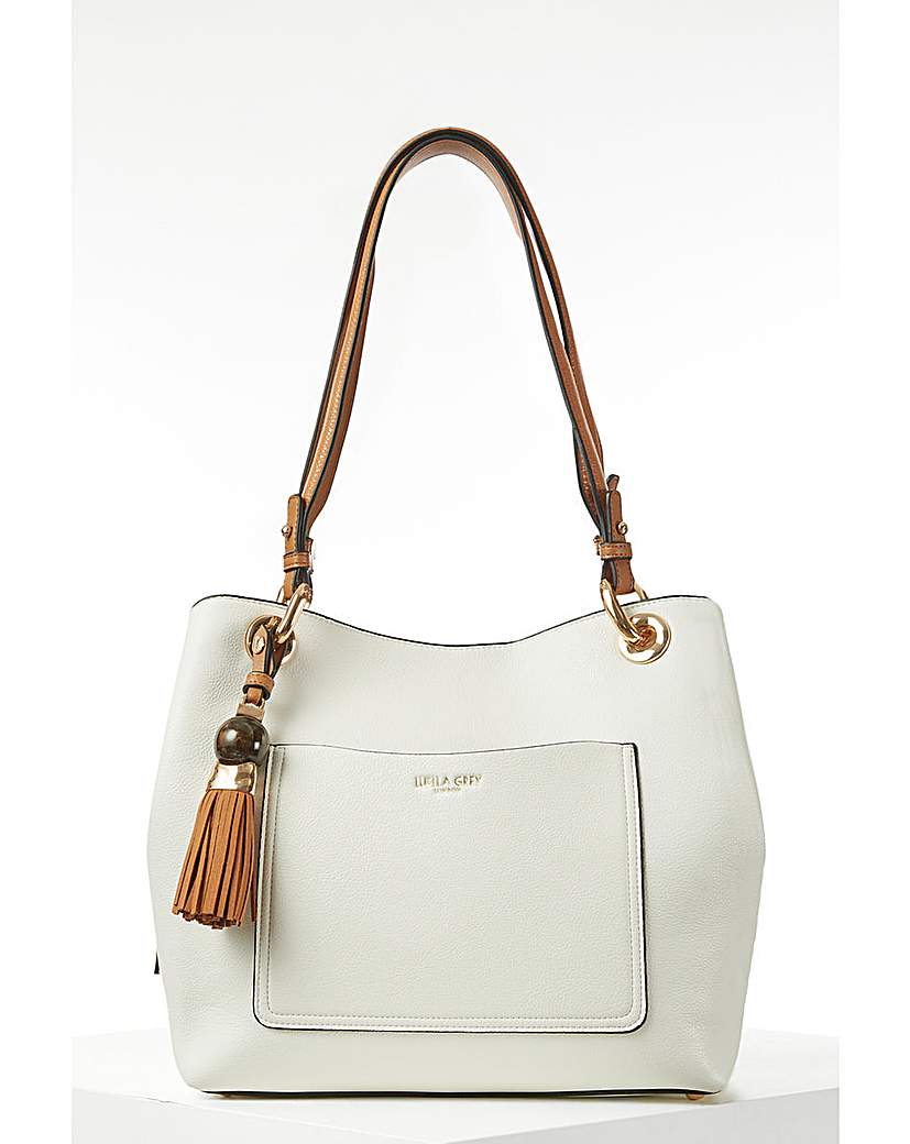Luella Grey Sienna White Hobo Tote