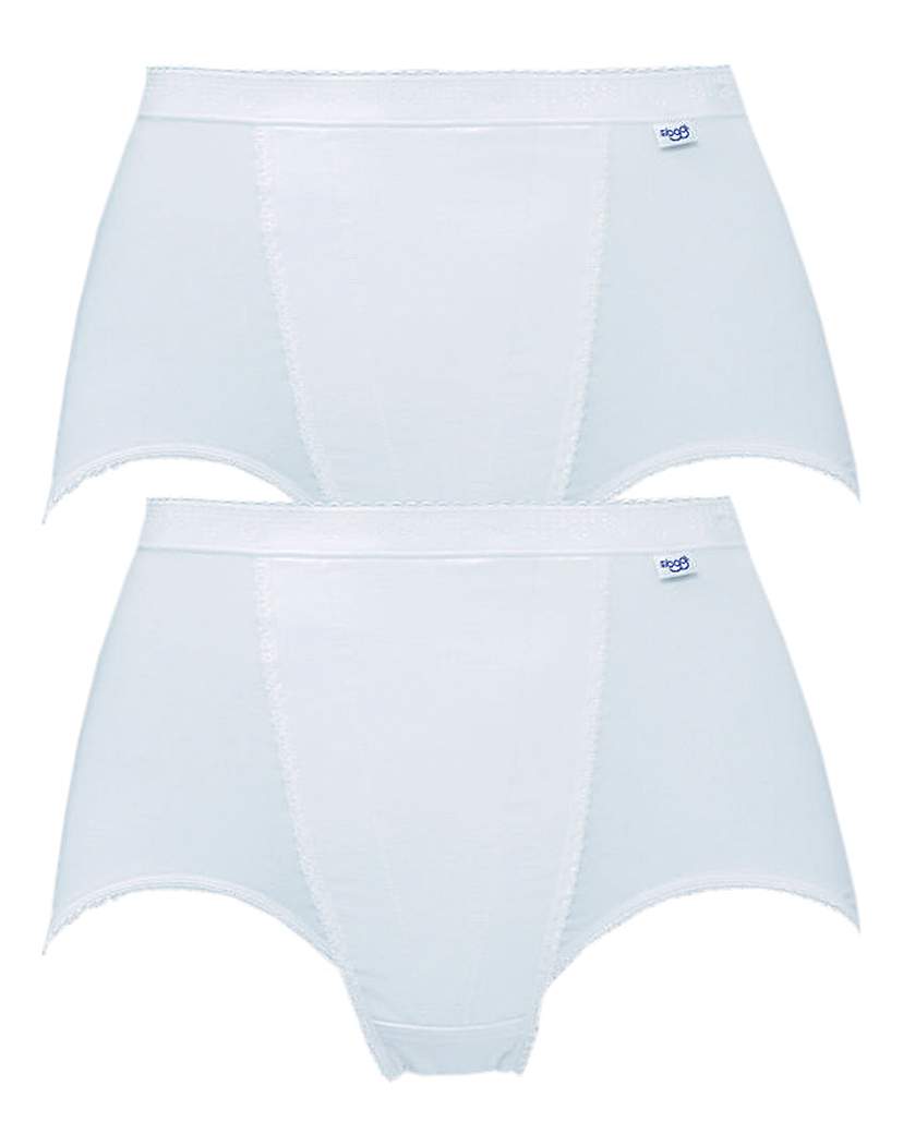 Image of Sloggi 2Pack Control Briefs Blk or Wht