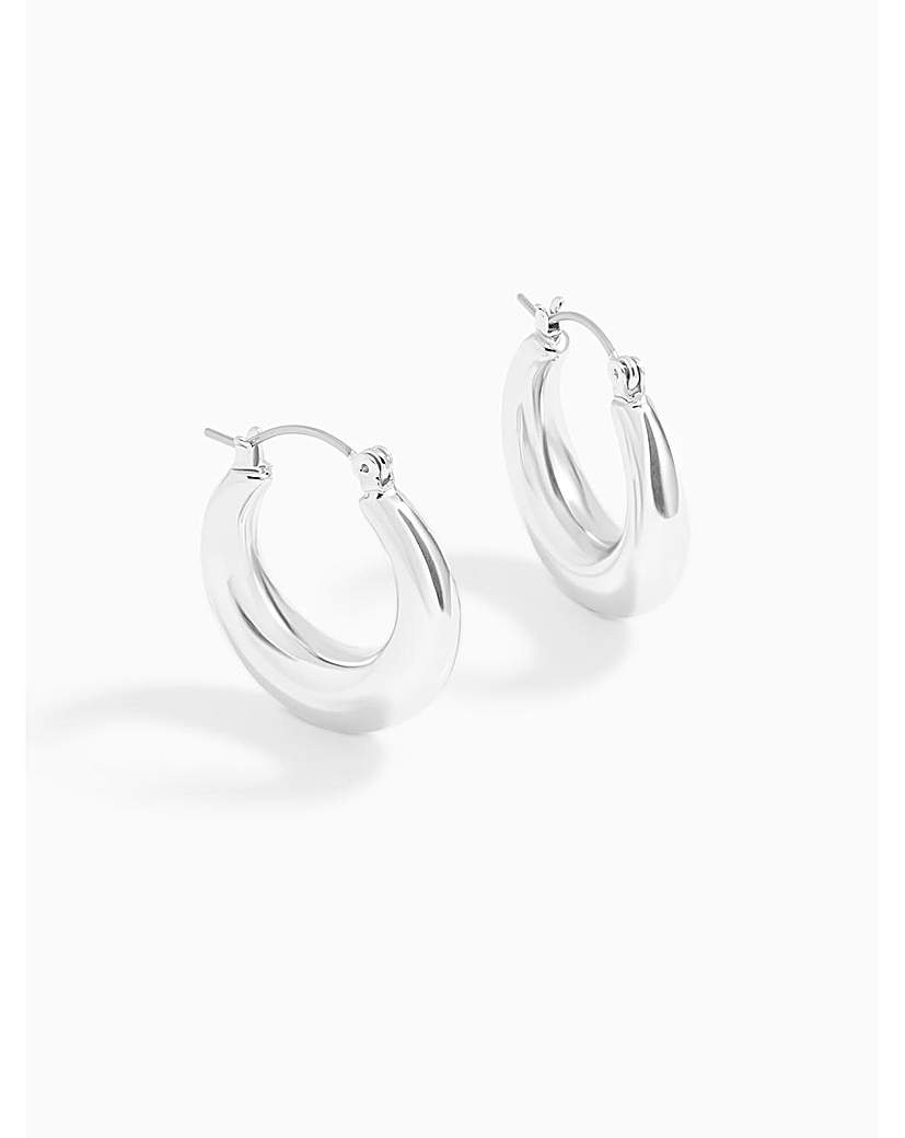 Jon Richard Silver Graduated Hoops
