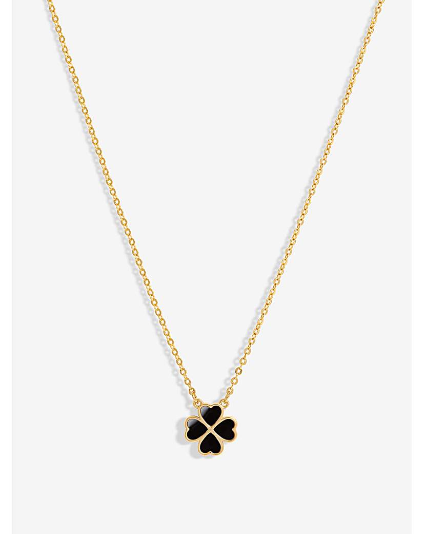 Jon Richard Gold Heart Clover Pendant