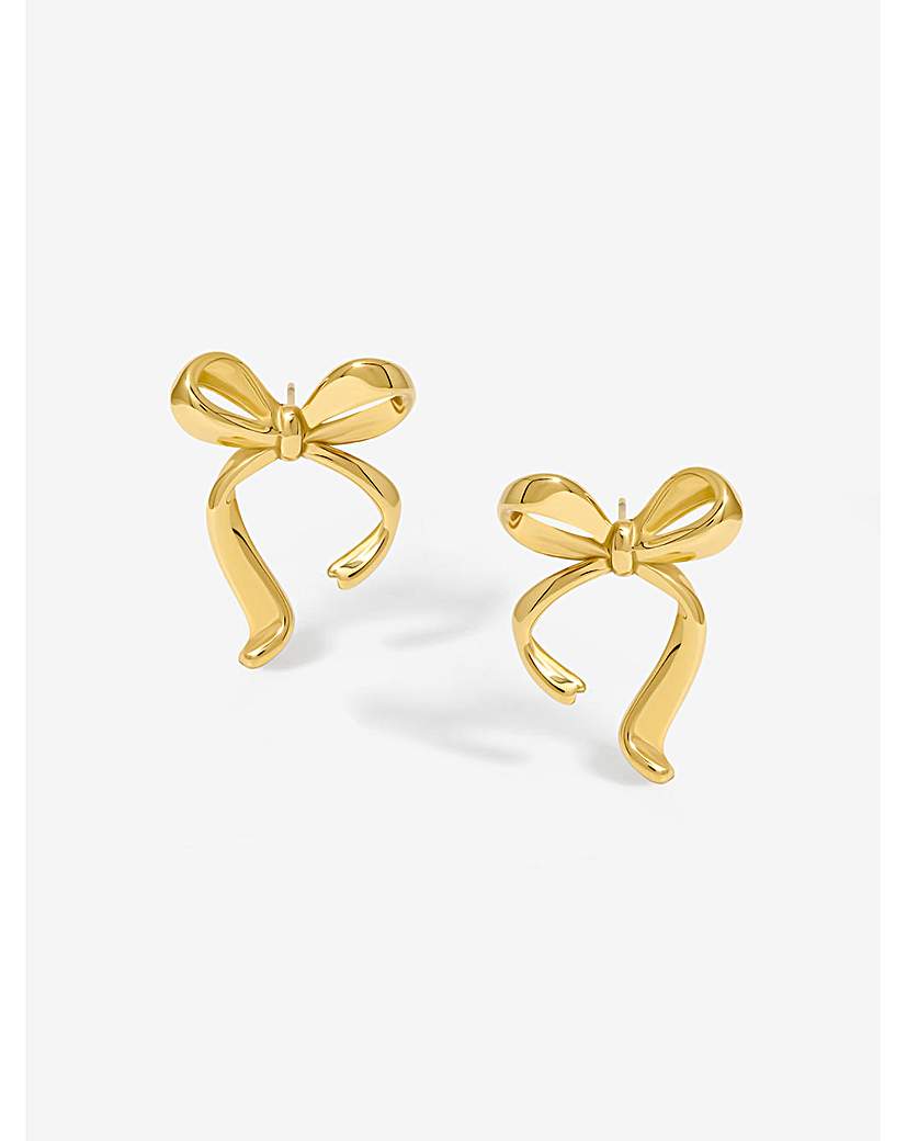 Jon Richard Gold Plated Bow Earrings