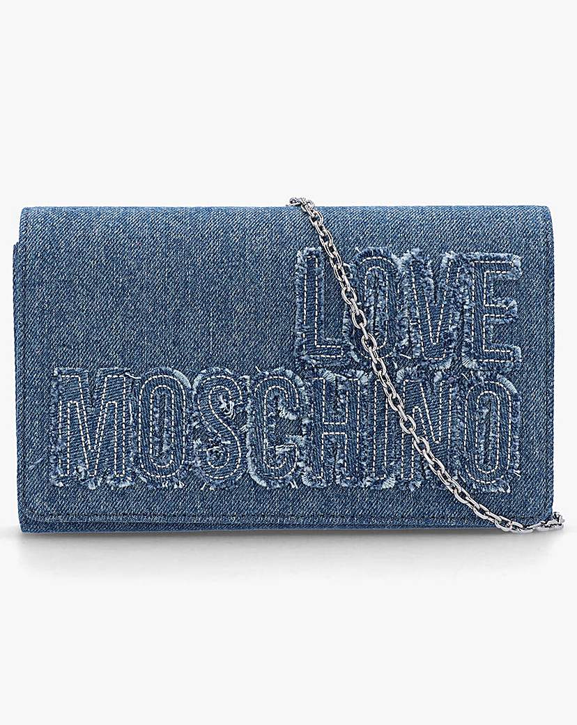 Love Moschino Denim Blue Shoulder Bag