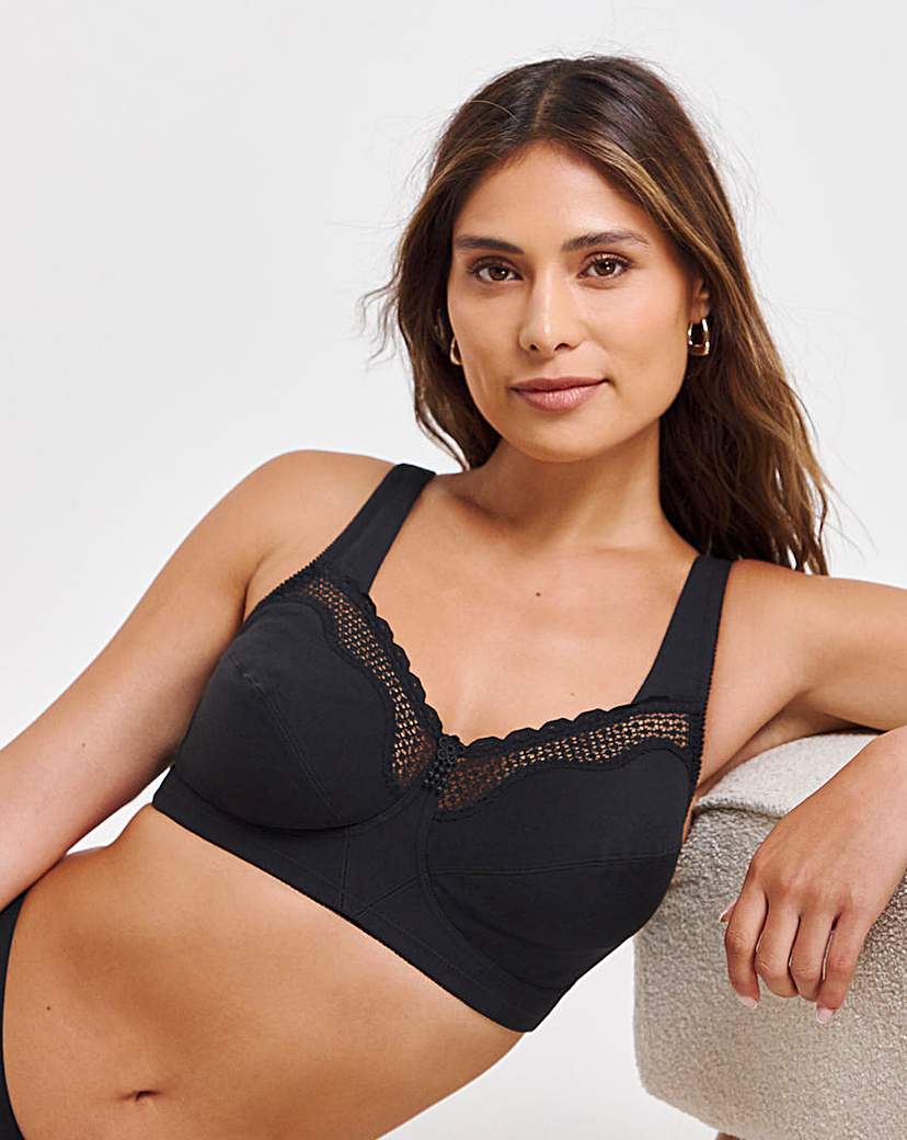 Bestform Cotton Non Wired Bra Black