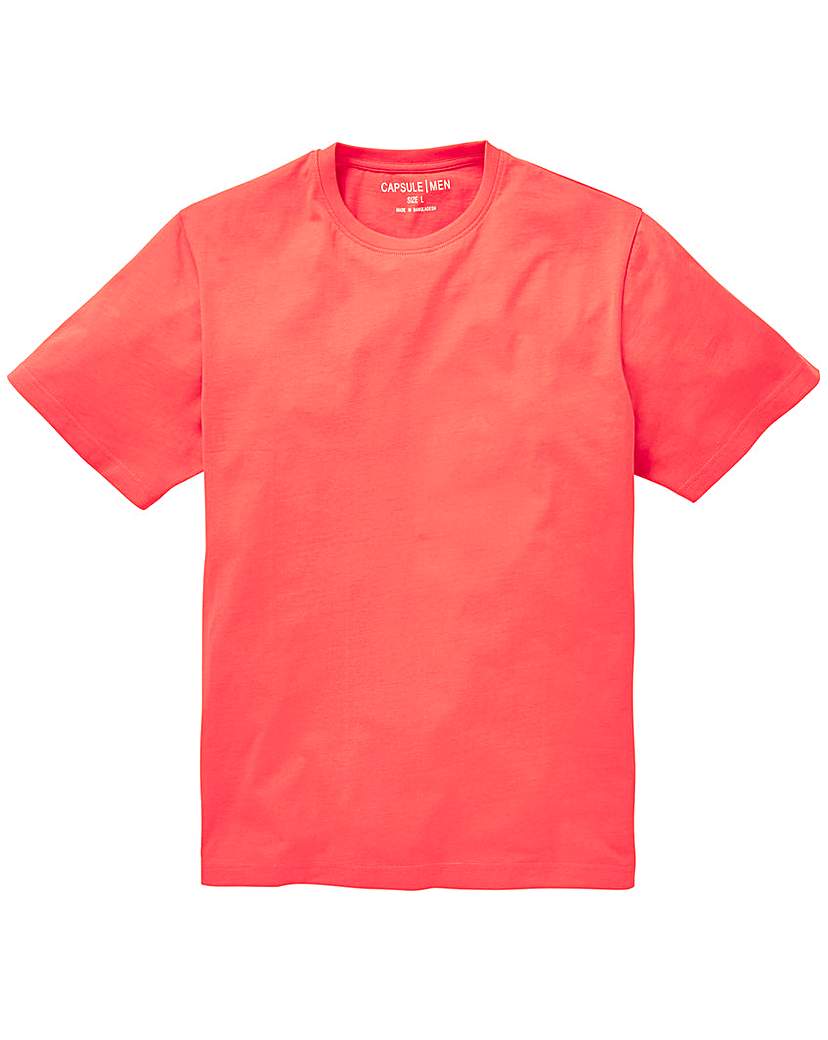 Image of Capsule Coral Crew Neck T-shirt L