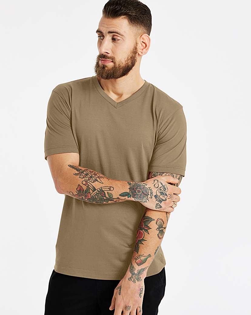 Image of Capsule Khaki V-Neck T-shirt L