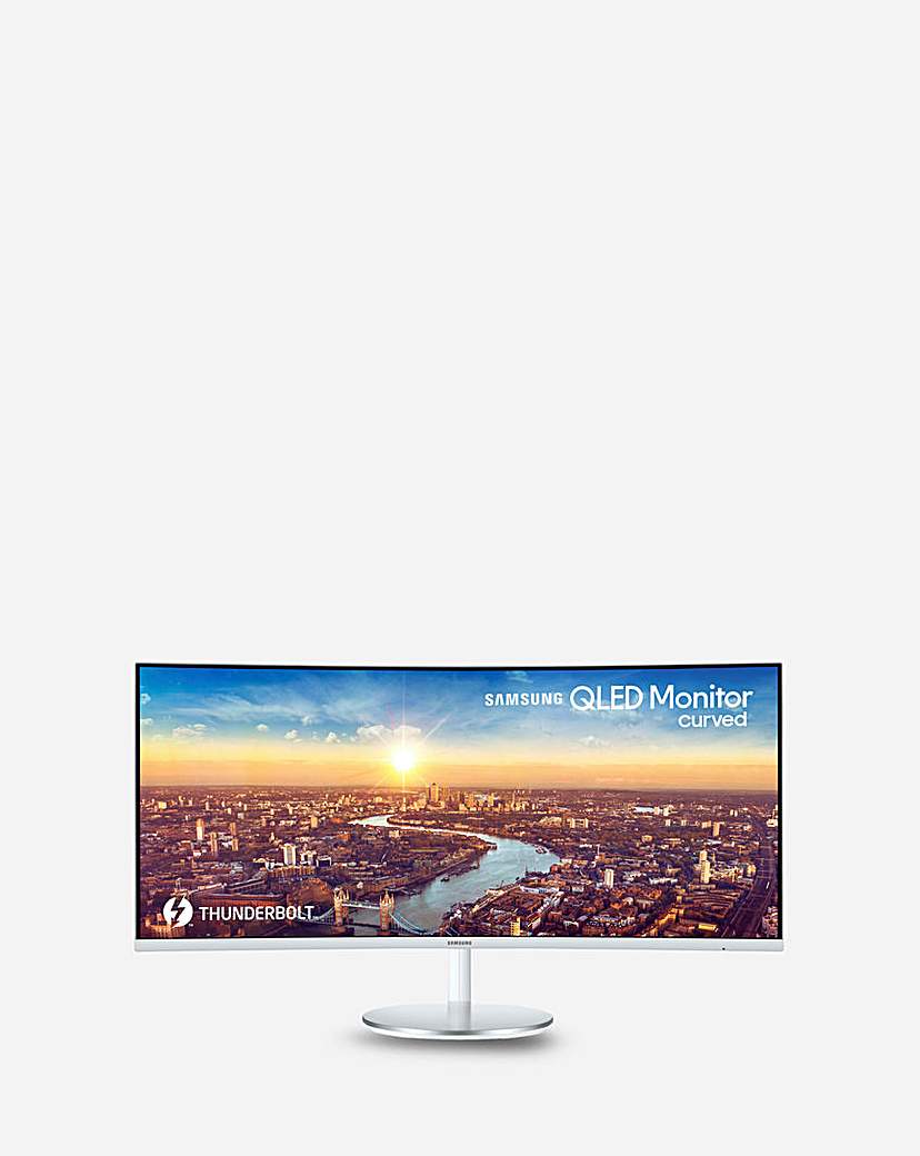 Samsung C34J791 Full HD 34" 100Hz Curved Monitor - White / Silver