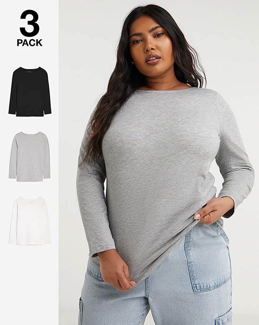 3 Pack of Slash Neck Tops