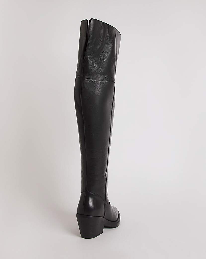 Western Over The Knee Boots Wide S