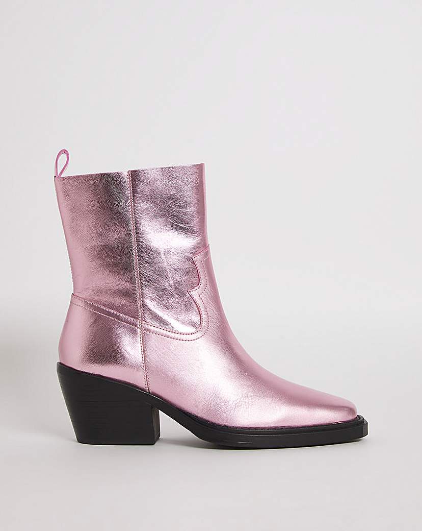 Ankle Western Boots Wide