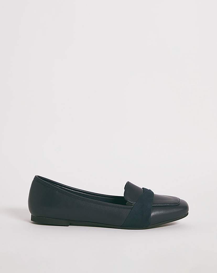 Twist Front Loafer Shoes Wide Fit