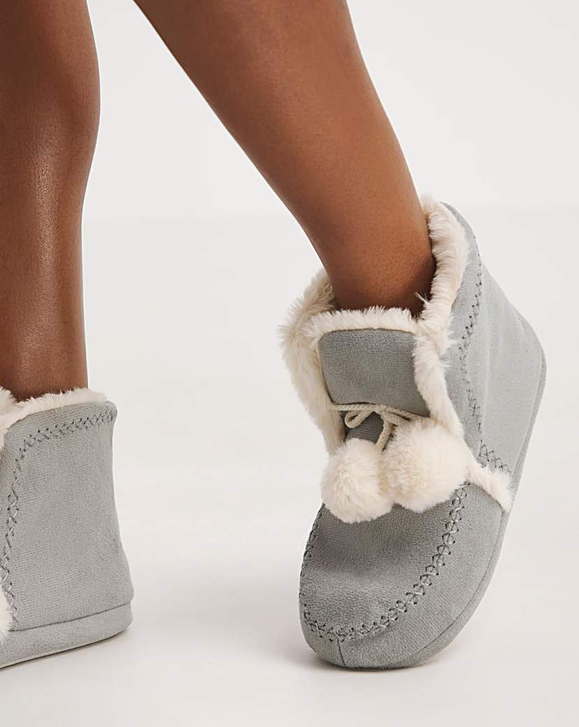 Scandi Slipper Boots Wide