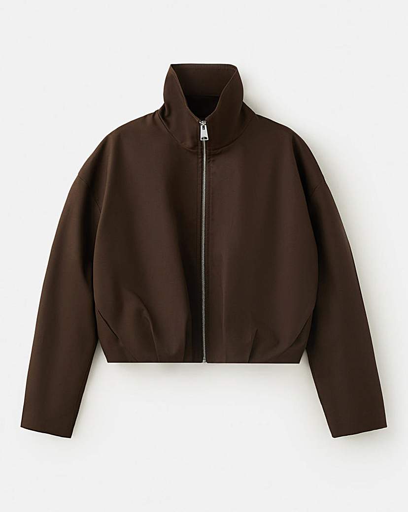 Mango Oversized Funnel-Neck Jacket
